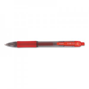 Zebra 46830 Sarasa Retractable Gel Pen, Red Ink, Medium, Dozen