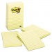 Post-it Notes MMM6605PK Original Pads in Canary Yellow, 4 x 6, Lined, 100/Pad, 5 Pads/Pack