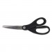 Universal UNV92009 Stainless Steel Office Scissors, 8" Long, 3.75" Cut Length, Black Straight Handle