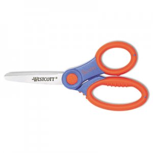 Westcott 14596 Soft Handle Kids Scissors with Antimicrobial Protection, 5" Blunt