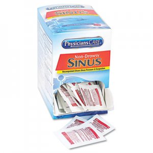 PhysiciansCare 90087 Sinus Decongestant Congestion Medication, 10mg, One Tablet/Pack, 50 Packs/Box