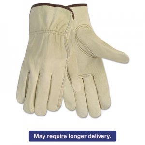 Memphis 3215M Economy Leather Driver Gloves, Medium, Beige, Pair