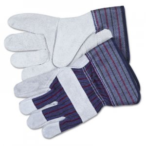 Memphis 12010XL Split Leather Palm Gloves, Gray, Pair