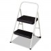 COSCO CSC11135CLGG1 2-Step Folding Steel Step Stool, 200 lb Capacity, 17.38w x 18d x 28.13h, Cool Gray