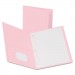 Oxford OXF57768 Twin-Pocket Folders with 3 Fasteners, Letter, 1/2" Capacity, Pink,25/Box