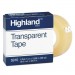 Highland MMM5910341296 Transparent Tape, 3/4" x 1296", 1" Core, Clear