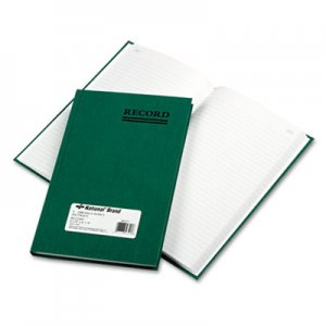 National RED56521 Emerald Series Account Book, Green Cover, 200 Pages, 9 5/8 x 6 1/4