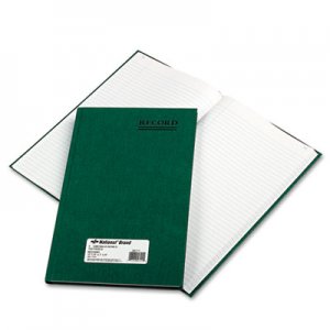 National 56111 Emerald Series Account Book, Green Cover, 150 Pages, 12 1/4 x 7 1/4