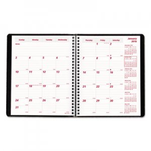 Brownline REDCB1200BLK Essential Collection 14-Month Ruled Planner, 8-7/8 x 7-1/8, Black, 2016