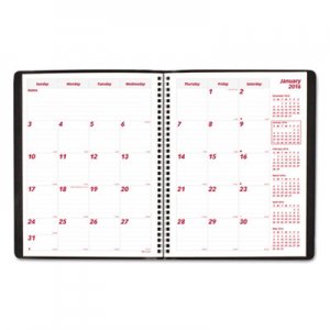 Brownline REDCB1262BLK Essential Collection 14-Month Ruled Planner, 11 x 8-1/2, Black, 2016