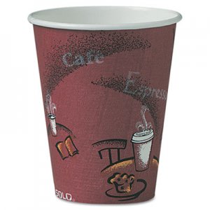 Dart SCCOF8BI0041 Bistro Design Hot Drink Cups, Paper, 8oz, Maroon, 500/Carton