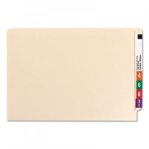 Universal UNV13220 Reinforced End Tab File Folders with Two Fasteners, Straight Tab, Legal Size, Manila, 50/Box