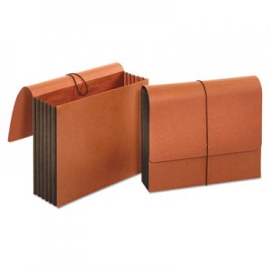 Universal UNV13090 Extra Wide Expanding Wallets, 5.25" Expansion, 1 Section, Letter Size, Redrope