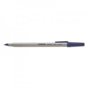 Universal UNV15614 Stick Ballpoint Pen Value Pack, Medium 1mm, Blue Ink, Gray Barrel, 60/Pack