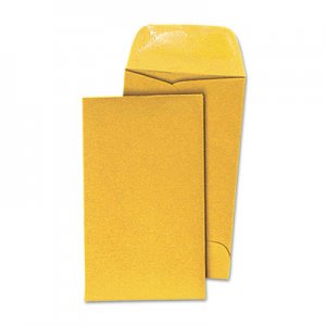 Universal UNV35303 Kraft Coin Envelope, #7, Round Flap, Gummed Closure, 3.5 x 6.5, Light Brown Kraft, 500/Box