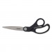 Universal UNV92010 Stainless Steel Office Scissors, 8.5" Long, 3.75" Cut Length, Black Offset Handle