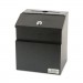 Vertiflex VRT50085 Steel Suggestion Box with Locking Top, 7 x 6 x 8 1/2, Black