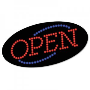 COSCO COS098099 LED OPEN Sign, 10 1/2: x 20 1/8", Red and Blue Graphics