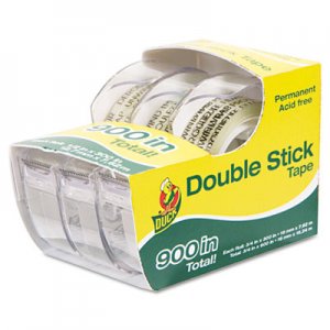 Duck DUC0021087 Permanent Double-Stick Tape, 1/2" x 300", 1" Core, Clear