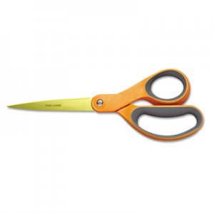 Fiskars FSK01004244J Classic Stainless Steel Scissors, 8 in. Length, Straight, Orange