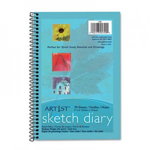 Pacon 4790 Art1st Sketch Diary, 9" x 6", White, 70 Sheets