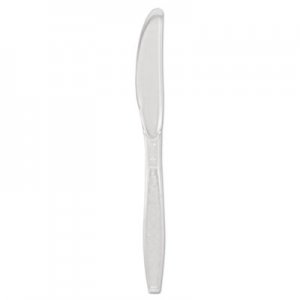 Dart SCCGDC6KN0090 Guildware Heavyweight Plastic Cutlery, Knives, Clear, 1000/Carton