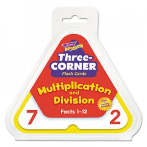 TREND TEPT1671 Multiplication/Division Three-Corner Flash Cards, 8 & Up, 48/Set