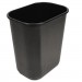 Boardwalk BWK28QTWBBLA Soft-Sided Wastebasket, 28 qt, Black