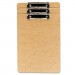 Universal UNV05563 Hardboard Clipboard, 1/2" Capacity, Holds 8 1/2w x 14h, Brown, 3/Pack