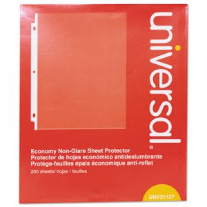 Universal UNV21127 Top-Load Poly Sheet Protectors, Nonglare, Economy, Letter, 200/Box
