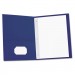 Universal UNV57116 Two-Pocket Portfolios with Tang Fasteners, 11 x 8 1/2, Dark Blue, 25/Box