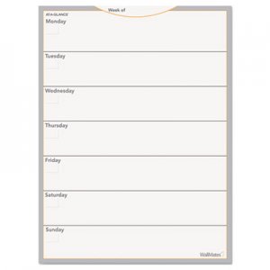 At-A-Glance AW503028 WallMates Self-Adhesive Dry Erase Weekly Planning Surface, 18 x 24