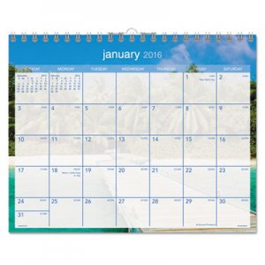 At-A-Glance DMWTE828 Tropical Escape Wall Calendar, 15 x 12, 2016