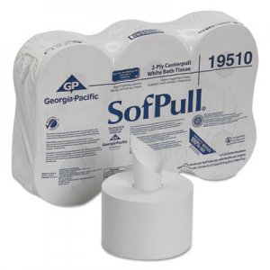 Georgia Pacific Professional 19510 High Capacity Center Pull Tissue, 1000 Sheets/Roll, 6 Rolls/Carton