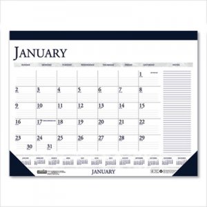 House of Doolittle HOD1646 Recycled Two-Color Monthly Desk Calendar with Large Notes Section, 18.5 x13, 2021