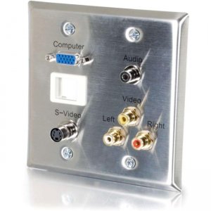 C2G 40964 6 Port Audio & Video Faceplate