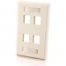 C2G 03413 4 Socket Keystone Network/Multimedia Faceplate