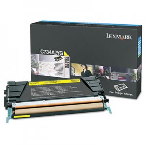 Lexmark C734A2YG C734A2YG Toner, 6000 Page-Yield, Yellow