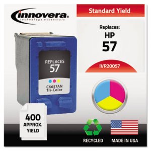 Innovera IVR20057 Remanufactured C6657AN (57) Ink, Tri-Color