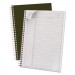 Ampad TOP20816 Gold Fibre Wirebound Writing Pad w/Cover, 9 1/2 x 7-1/4, White, Green Cover
