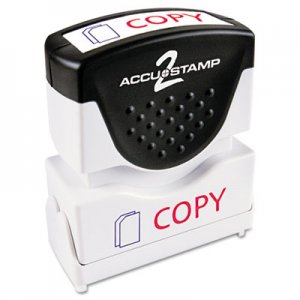 ACCUSTAMP2 COS035532 Pre-Inked Shutter Stamp with Microban, Red/Blue, COPY, 1 5/8 x 1/2