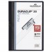 Durable 220328 Vinyl DuraClip Report Cover w/Clip, Letter, Holds 30 Pages, Clear/Navy