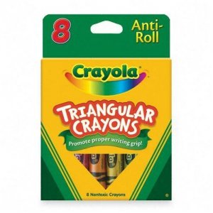 Crayola 52-4008 Triangular Anti-roll Crayons