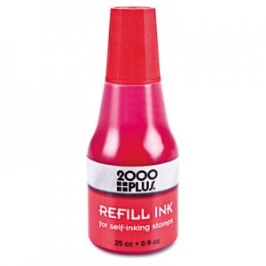 COSCO 2000PLUS 032960 Self-Inking Refill Ink, Red, 0.9 oz. Bottle