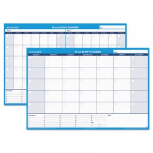 At-A-Glance AAGPM33328 30/60-Day Undated Horizontal Erasable Wall Planner, 48 x 32, White/Blue