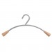 Alba PMCIN6 Wall Costumer Hangers, 6/Set, Metal/Wood, Gray/Mahogany