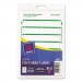 Avery 05203 Print or Write File Folder Labels, 11/16 x 3 7/16, White/Green Bar, 252/Pack