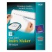 Avery 11428 Index Maker Print & Apply Clear Label Dividers w/White Tabs, 12-Tab, Letter