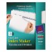 Avery 11449 Index Maker Print & Apply Clear Label Plastic Dividers, 5-Tab, Letter