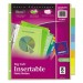 Avery 11901 Insertable Big Tab Plastic Dividers, 8-Tab, Letter